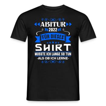 Abitur Gymnasium Damen und Herren Abi 2022 - Männer T-Shirt - Schwarz - Vorne - AI Model Male 178 light (178cm)