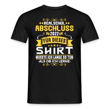 Realschule bestanden Realschulabschluss 2022 - Männer T-Shirt - Schwarz - Vorne - AI Model Male 178 light (178cm)