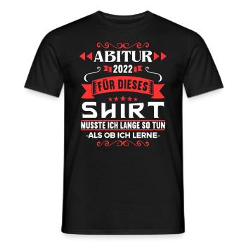 Abitur Gymnasium Damen und Herren Abi 2022 - Männer T-Shirt - Schwarz - Vorne - AI Model Male 178 light (178cm)