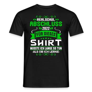 Realschule bestanden Realschulabschluss 2022 - Männer T-Shirt - Schwarz - Vorne - AI Model Male 178 light (178cm)