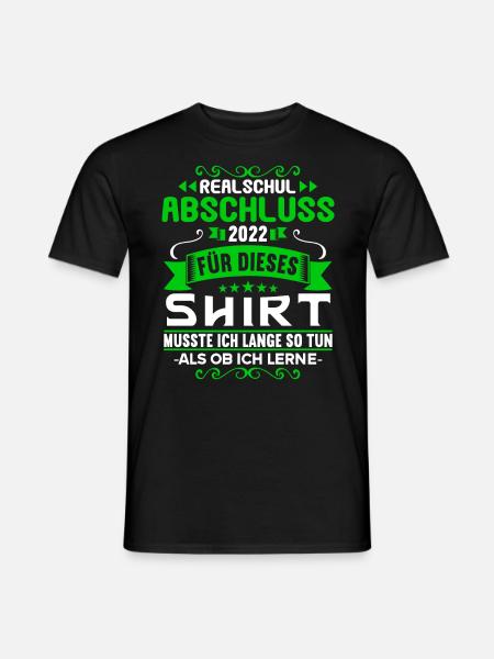 Realschule bestanden Realschulabschluss 2022 - Männer T-Shirt - Schwarz