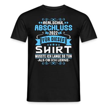 Realschule bestanden Realschulabschluss 2022 - Männer T-Shirt - Schwarz - Vorne - AI Model Male 178 light (178cm)