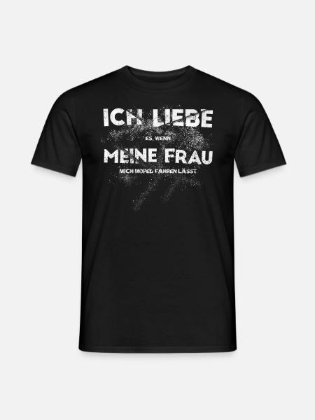 Mopedfahrer Mofaroller Moped Motorrad Mofa Zubehör - Männer T-Shirt - Schwarz