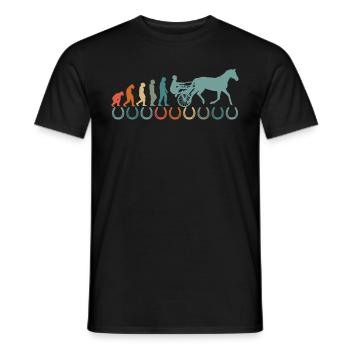Harnais de chevaux de trot Chevaux de sport équestre - T-shirt homme - noir - Devant - AI Model Male 178 light (178cm)