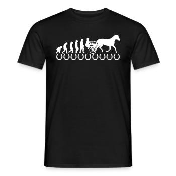 Harnais de chevaux de trot Chevaux de sport équestre - T-shirt homme - noir - Devant - AI Model Male 178 light (178cm)