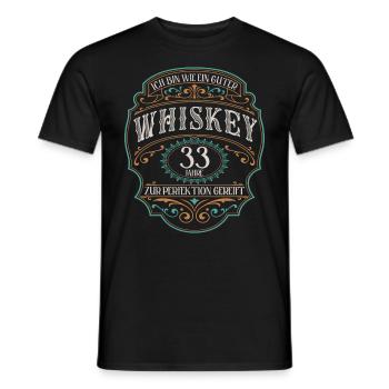 33 Jahre Ich bin wie guter Whisky 33. Geburtstag - Männer T-Shirt - Schwarz - Vorne - AI Model Male 178 light (178cm)