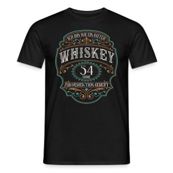 54 Jahre Ich bin wie guter Whisky 54. Geburtstag - Männer T-Shirt - Schwarz - Vorne - AI Model Male 178 light (178cm)