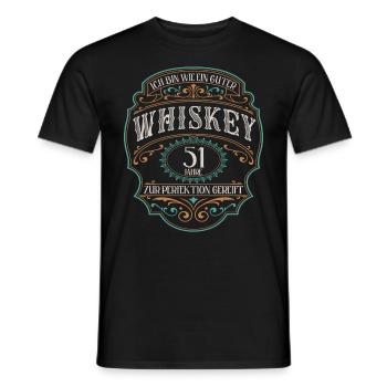 51 Jahre Ich bin wie guter Whisky 51. Geburtstag - Männer T-Shirt - Schwarz - Vorne - AI Model Male 178 light (178cm)