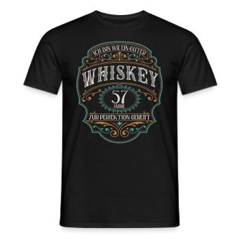 57 Jahre Ich bin wie guter Whisky 57. Geburtstag - Männer T-Shirt - Schwarz - Vorne - AI Model Male 178 light (178cm)