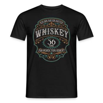 56 Jahre Ich bin wie guter Whisky 56. Geburtstag - Männer T-Shirt - Schwarz - Vorne - AI Model Male 178 light (178cm)