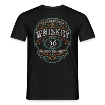 58 Jahre Ich bin wie guter Whisky 58. Geburtstag - Männer T-Shirt - Schwarz - Vorne - AI Model Male 178 light (178cm)