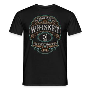 61 Jahre Ich bin wie guter Whisky 61. Geburtstag - Männer T-Shirt - Schwarz - Vorne - AI Model Male 178 light (178cm)