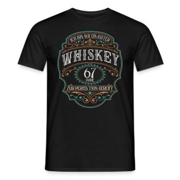 67 Jahre Ich bin wie guter Whisky 67. Geburtstag - Männer T-Shirt - Schwarz - Vorne - AI Model Male 178 light (178cm)