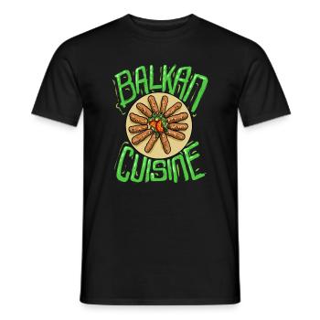 Balkan Cuisine Balkan Peppers Dish Food - Männer T-Shirt - Schwarz - Vorne - AI Model Male 178 light (178cm)