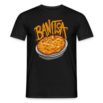 Banitsa Plat de pâtisserie traditionnelle Banitsa - T-shirt homme - noir - Devant - AI Model Male 178 light (178cm)