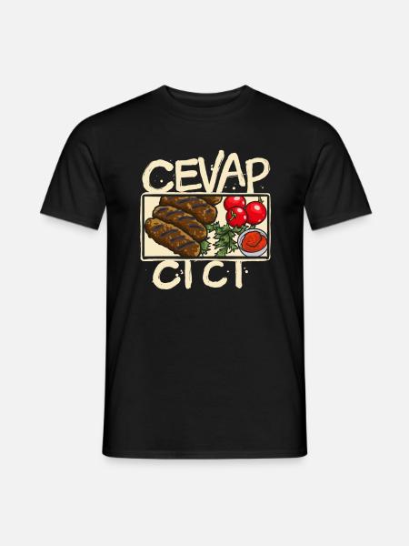 Cevapcici Cevapi Food cevapcici Grill - Männer T-Shirt - Schwarz
