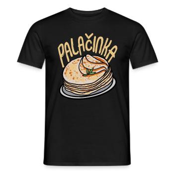 Palačinka Pancake Salvic Crêpe - Men's T-Shirt - black - Front - AI Model Male 178 light (178cm)