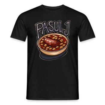 Pasulj Grah or Grav Food Bean Stew - Männer T-Shirt - Schwarz - Vorne - AI Model Male 178 light (178cm)