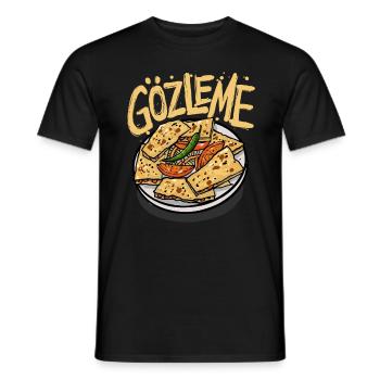 Gözleme Turkish Stuffed Food Cuisine - Männer T-Shirt - Schwarz - Vorne - AI Model Male 178 light (178cm)