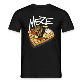 Meze Mezze Plats Balkan Meze Food Lover - T-shirt homme - noir - Devant - AI Model Male 178 light (178cm)