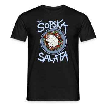 Šopska Salata Balkan Food Balkan Salad - T-shirt homme - noir - Devant - AI Model Male 178 light (178cm)