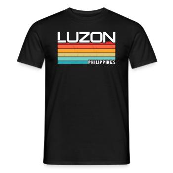 Vintage Holiday Trip Luzon Philippines Asia - Men's T-Shirt - black - Front - AI Model Male 178 light (178cm)