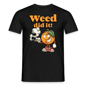 Weed did it - Männer T-Shirt - Schwarz - Vorne - AI Model Male 178 light (178cm)
