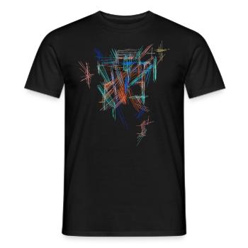 Modèle de futurisme - T-shirt homme - noir - Devant - AI Model Male 178 light (178cm)