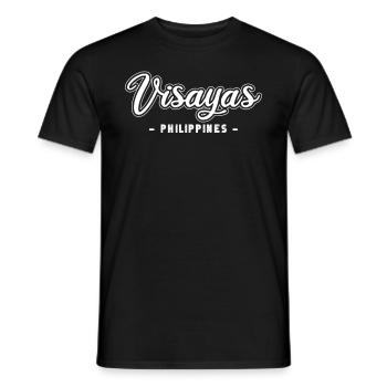 Vintage Holiday Trip Visayas Philippines Asia - Men's T-Shirt - black - Front - AI Model Male 178 light (178cm)