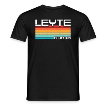 Vintage Urlaub Reise Leyte Philippinen Asien - Männer T-Shirt - Schwarz - Vorne - AI Model Male 178 light (178cm)