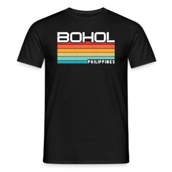 Vintage Urlaub Reise Bohol Philippinen Asien - Männer T-Shirt - Schwarz - Vorne - AI Model Male 178 light (178cm)