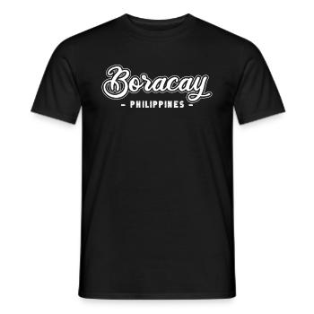 Vintage Holiday Trip Boracay Philippines Asia - Men's T-Shirt - black - Front - AI Model Male 178 light (178cm)