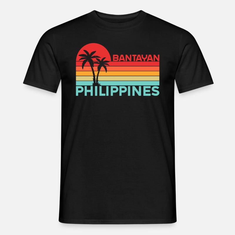 Vintage Urlaub Reise Bantayan Philippinen Asien - Männer T-Shirt - Schwarz