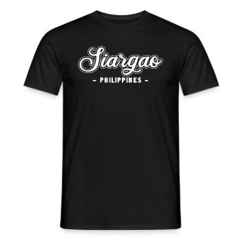 Vintage Holiday Trip Siargao Philippines Asia - Men's T-Shirt - black - Front - AI Model Male 178 light (178cm)