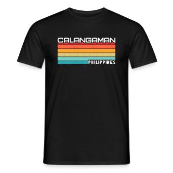Vintage Holiday Trip Calangaman Philippines Asia - Men's T-Shirt - black - Front - AI Model Male 178 light (178cm)