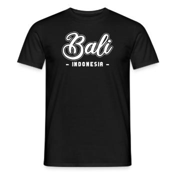 Vintage Holiday Trip Bali Indonesia Asia - Men's T-Shirt - black - Front - AI Model Male 178 light (178cm)