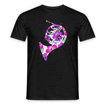 Drôle d’instrument de musique Français Cor - T-shirt homme - noir - Devant - AI Model Male 178 light (178cm)