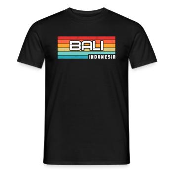 Vintage Holiday Trip Bali Indonesia Asia - Men's T-Shirt - black - Front - AI Model Male 178 light (178cm)