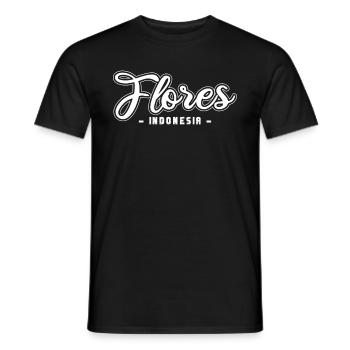 Vintage Holiday Trip Flores Indonesia Asia - Men's T-Shirt - black - Front - AI Model Male 178 light (178cm)