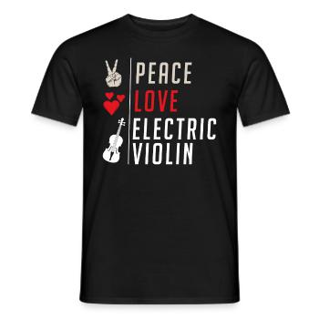 Electric Violin Musical Instrument - Men's T-Shirt - black - Front - AI Model Male 178 light (178cm)