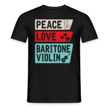 Baritone Violin Instrument Orchestra - Men's T-Shirt - black - Front - AI Model Male 178 light (178cm)