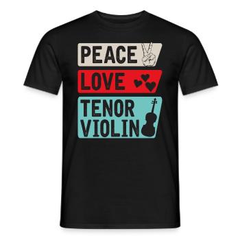 Tenor Violin Musical Instrument Viola - Men's T-Shirt - black - Front - AI Model Male 178 light (178cm)