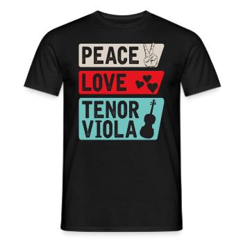 Ténor Alto Instrument de Musique Violoncelle - T-shirt homme - noir - Devant - AI Model Male 178 light (178cm)