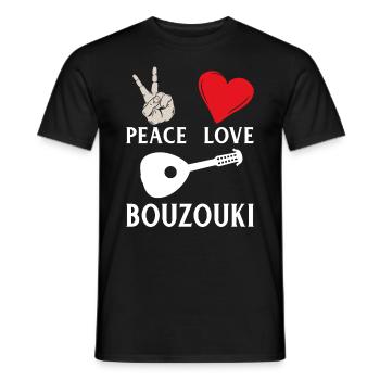 Bouzouki Music Instrument Irish Bouzouki - Men's T-Shirt - black - Front - AI Model Male 178 light (178cm)