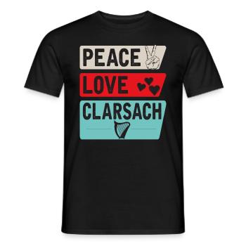 Clarsach Music Instrument Musique écossaise - T-shirt homme - noir - Devant - AI Model Male 178 light (178cm)