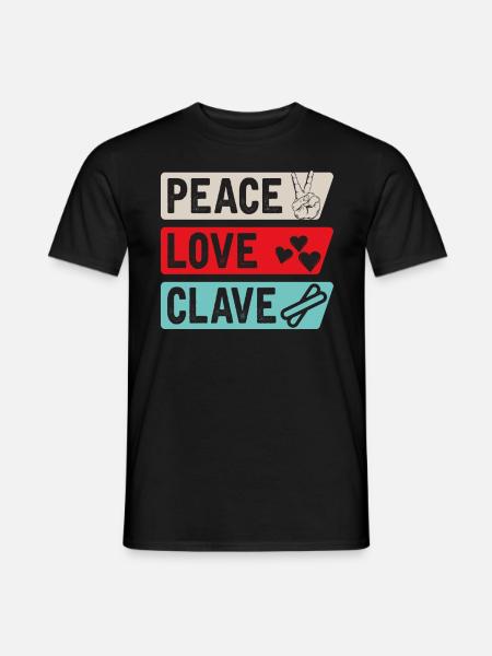 Clave Musical Instrument Percussion - Männer T-Shirt - Schwarz