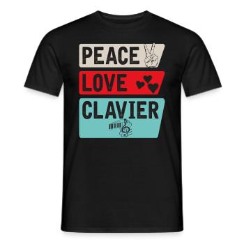 Clavier Instrument de musique Piano Clavier - T-shirt homme - noir - Devant - AI Model Male 178 light (178cm)