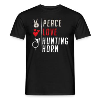 Cor de chasse Instrument de musique Cor - T-shirt homme - noir - Devant - AI Model Male 178 light (178cm)