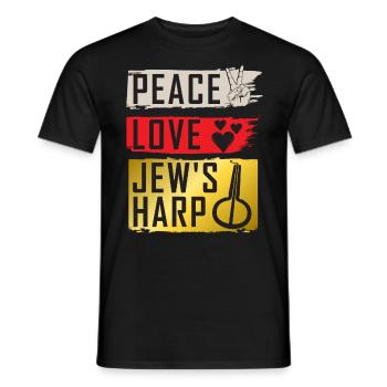 Jew's Harp Music Instrument Juice Harp - Männer T-Shirt - Schwarz - Vorne - AI Model Male 178 light (178cm)