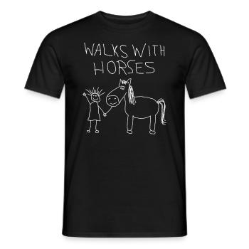 Pferd Pferde Horse Reiten Reiter Reiterin Pferde - Männer T-Shirt - Schwarz - Vorne - AI Model Male 178 light (178cm)